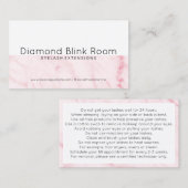 Lash Extensions Aftercare Business Card Visitenkarte (Vorne/Hinten)