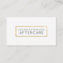 Lash Extensions Aftercare Card Imitat Gold