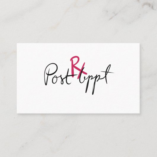 Lash Extensions Aftercare Card - Rx Visitenkarte (Vorderseite)