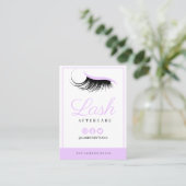 Lash Extensions Aftercare Instructions Business Ca Visitenkarte (Stehend Vorderseite)