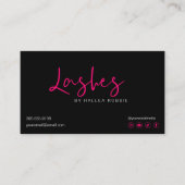 Lash Extensions Aftercare Instructions Modern Busi Visitenkarte (Vorderseite)