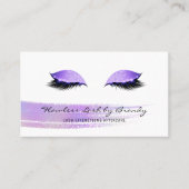 Lash Extensions Aftercare Lila Gold Glam Visitenkarte (Vorderseite)