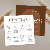 Lash Extensions Aftercare Modern Boho Terracotta Quadratische Visitenkarte