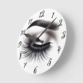 Lash Extensions Beauty Runde Wanduhr (Winkel)