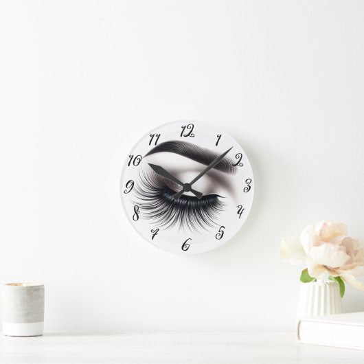 Lash Extensions Beauty Runde Wanduhr (Zuhause)