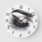 Lash Extensions Beauty Runde Wanduhr (Vorderseite)