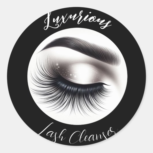 Lash Extensions Beauty Runder Aufkleber (Vorderseite)