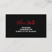 Lash Extensions Beauty Salon Business Card Visitenkarte (Rückseite)