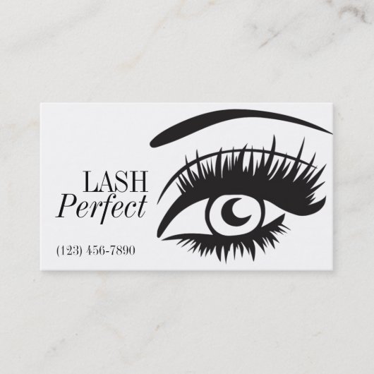 Lash Extensions Beauty Salon Visitenkarte (Vorderseite)