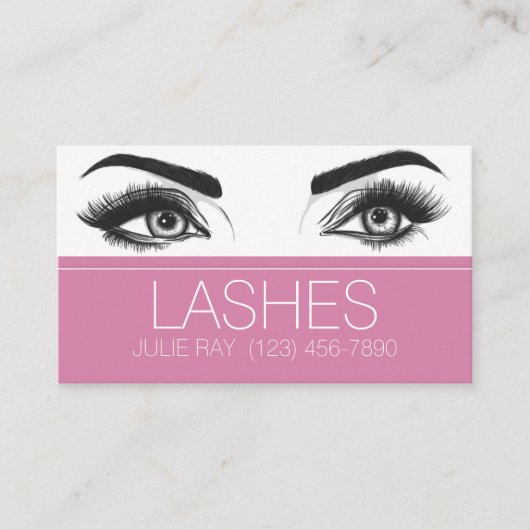 Lash Extensions Beauty Salon Visitenkarte (Vorderseite)