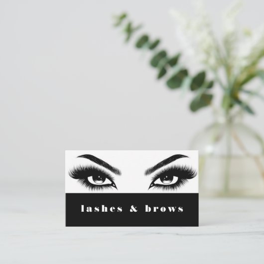 Lash Extensions Brows & Lashes Salon Visitenkarte (Stehend Vorderseite)