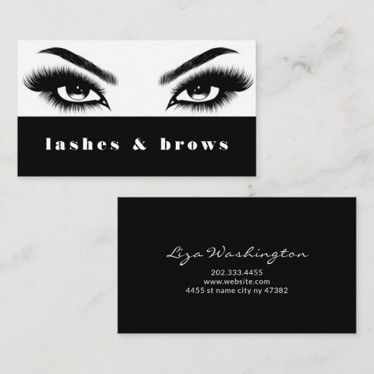 Lash Extensions Brows & Lashes Salon Visitenkarte (Vorne/Hinten)