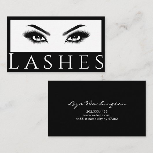 Lash Extensions Brows & Lashes Salon Visitenkarte (Vorne/Hinten)