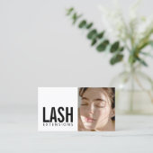 Lash Extensions Eyelash Frauenprofil Foto Visitenkarte (Stehend Vorderseite)