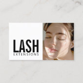 Lash Extensions Eyelash Frauenprofil Foto Visitenkarte (Vorderseite)