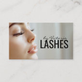 Lash Extensions Eyelash Frauenprofil Foto Visitenkarte (Vorderseite)