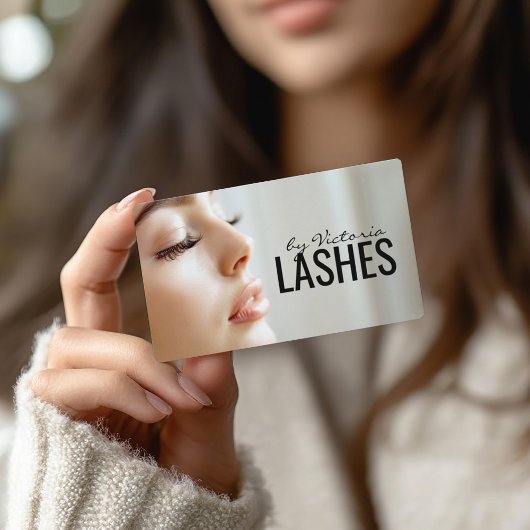 Lash Extensions Eyelash Frauenprofil Foto Visitenkarte
