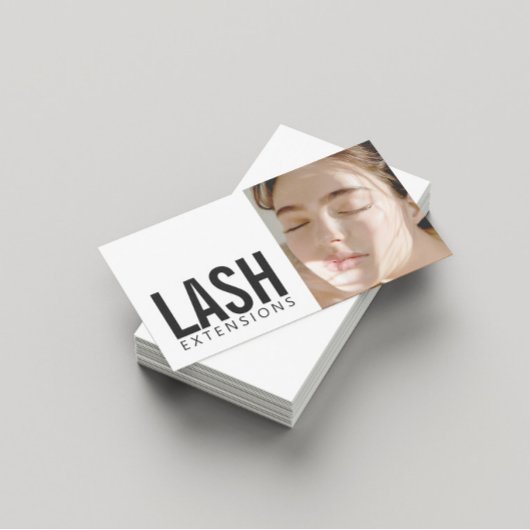 Lash Extensions Eyelash Frauenprofil Foto Visitenkarte