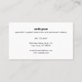 Lash Extensions Fett Gold Visitenkarte (Rückseite)