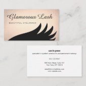Lash Extensions Fett Gold Visitenkarte (Vorne/Hinten)