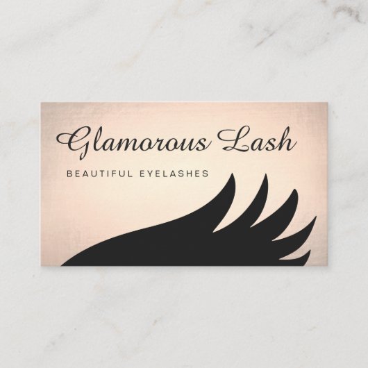 Lash Extensions Fett Gold Visitenkarte (Vorderseite)