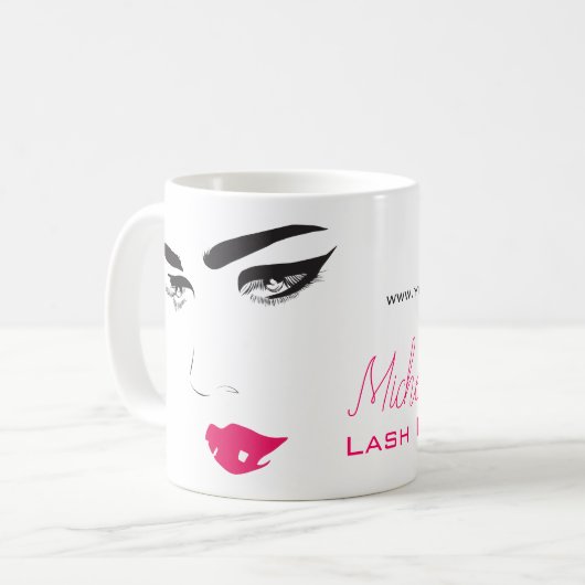 Lash Extensions Lash Lashes Kaffeetasse (Vorderseite Links)