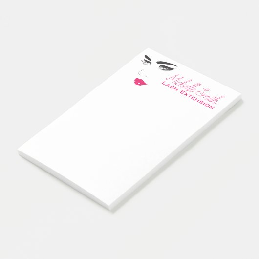 Lash Extensions Lash Lashes Post-it Klebezettel (angewinkelt)