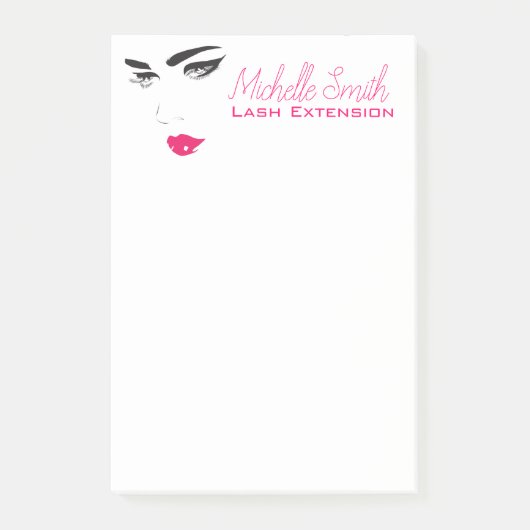 Lash Extensions Lash Lashes Post-it Klebezettel (Vorderseite)