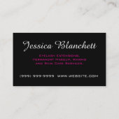Lash Extensions Lashes Schönheitssalon Visitenkarte (Rückseite)