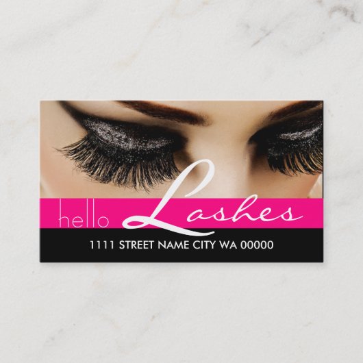 Lash Extensions Lashes Schönheitssalon Visitenkarte (Vorderseite)