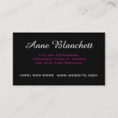 Lash Extensions Lashes Schönheitssalon Visitenkarte (Rückseite)