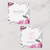 Lash Extensions Lashes Technician Beauty Salon Quadratische Visitenkarte (Vorne/Hinten)