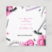 Lash Extensions Lashes Technician Beauty Salon Quadratische Visitenkarte (Rückseite)