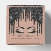 Lash Makeup Logo Glitzer Black Tropfens Boutique R Geschenkschachtel (Oben)