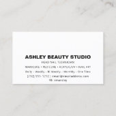 Lash Makeup Nail Stylist Custom Logo Gold Rose Visitenkarte (Rückseite)