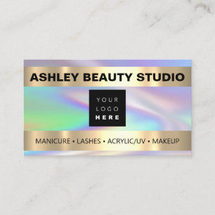 Lash Makeup Nail Stylist Logo-Farbpaletten Visitenkarte
