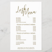 Lash Menü Eyelash Erweiterungen Minimal einfache B (Vorne)