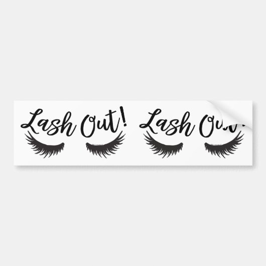 Lash Out Eyelashes Lash Salon Makeup Artist Autoaufkleber (Vorne)
