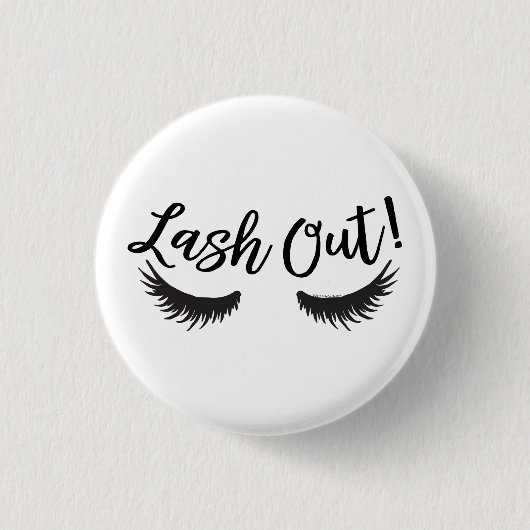 Lash Out Eyelashes Lash Salon Makeup Artist Button (Vorderseite)