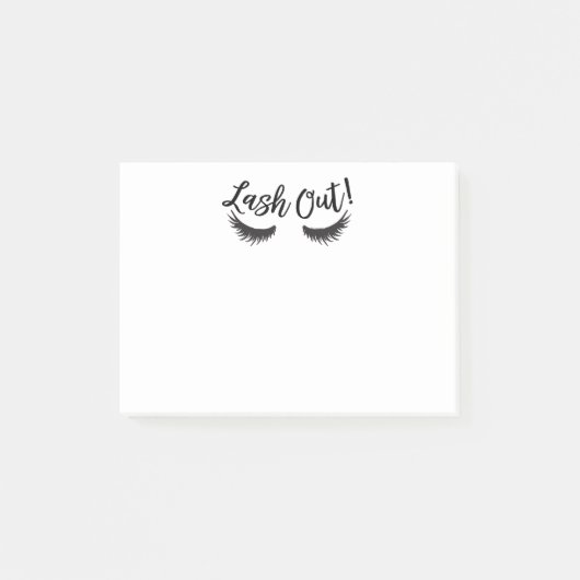 Lash Out Eyelashes Lash Salon Makeup Artist Post-it Klebezettel (Vorderseite)