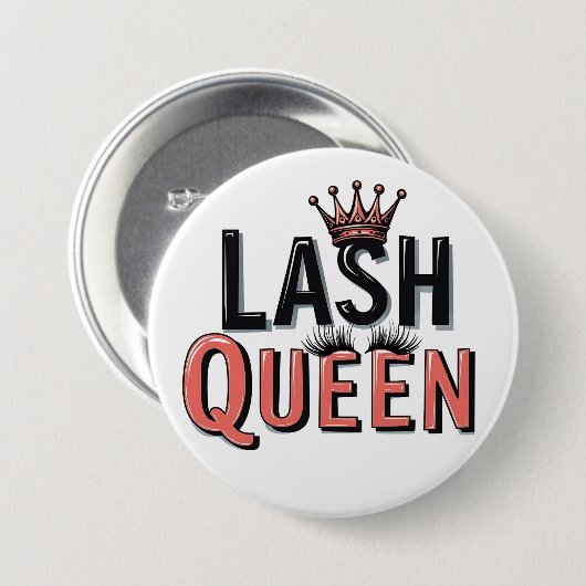 Lash Queen Funny Eye Lashes Button (Vorne & Hinten)