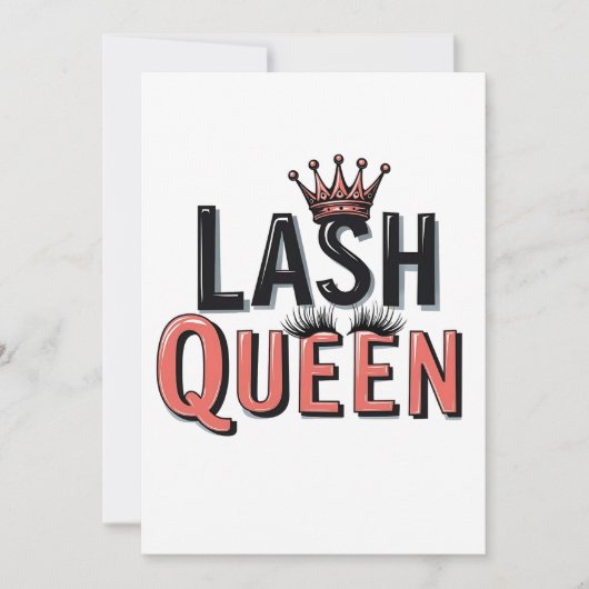 Lash Queen Funny Eye Lashes Einladung (Vorderseite)