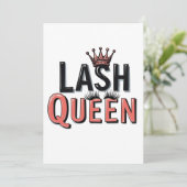 Lash Queen Funny Eye Lashes Einladung (Stehend Vorderseite)