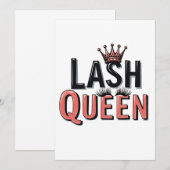 Lash Queen Funny Eye Lashes Einladung (Vorne/Hinten)