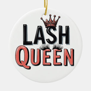 Lash Queen Funny Eye Lashes Keramik Ornament