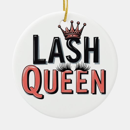 Lash Queen Funny Eye Lashes Keramik Ornament (Vorne)