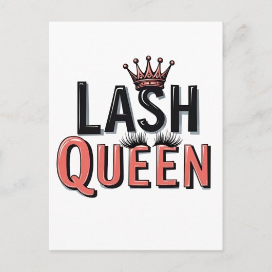 Lash Queen Funny Eye Lashes Postkarte (Vorderseite)