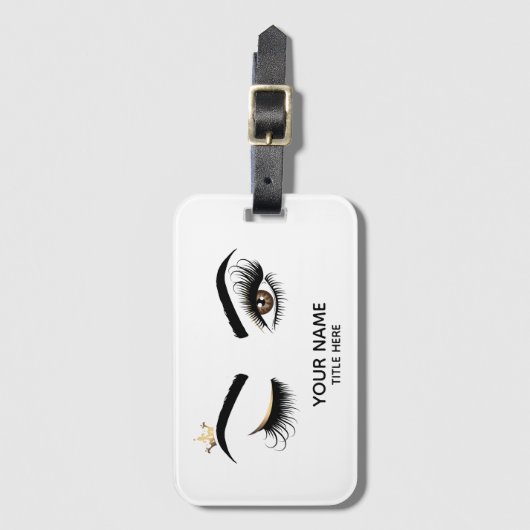 Lash Queen Wink Eye Makeup Artist Long Lashes Gepäckanhänger (Vorderseite Vertikal)