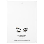 Lash Queen Wink Eye Makeup Artist Long Lashes Klemmbrett (Rückseite)