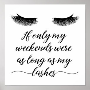 Lash Room Deco, Lash Studio, Fashion Lash Zitat Poster